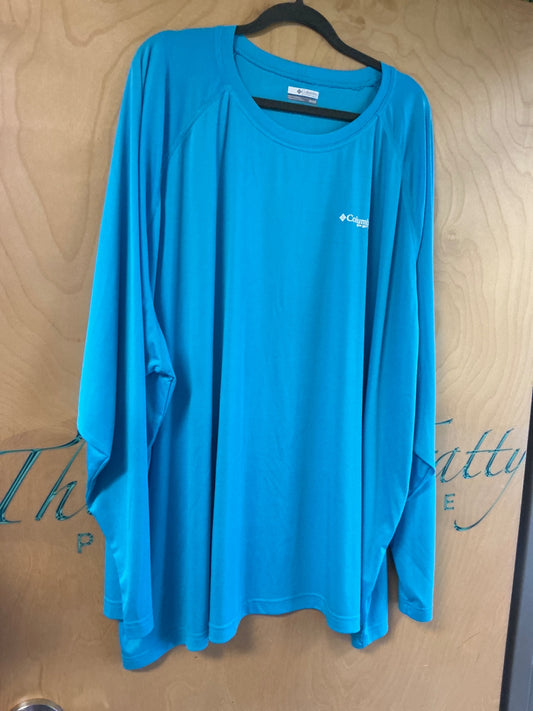 Columbia Terminal Tackle PFG Long Sleeve Shirt - Teal - 6X