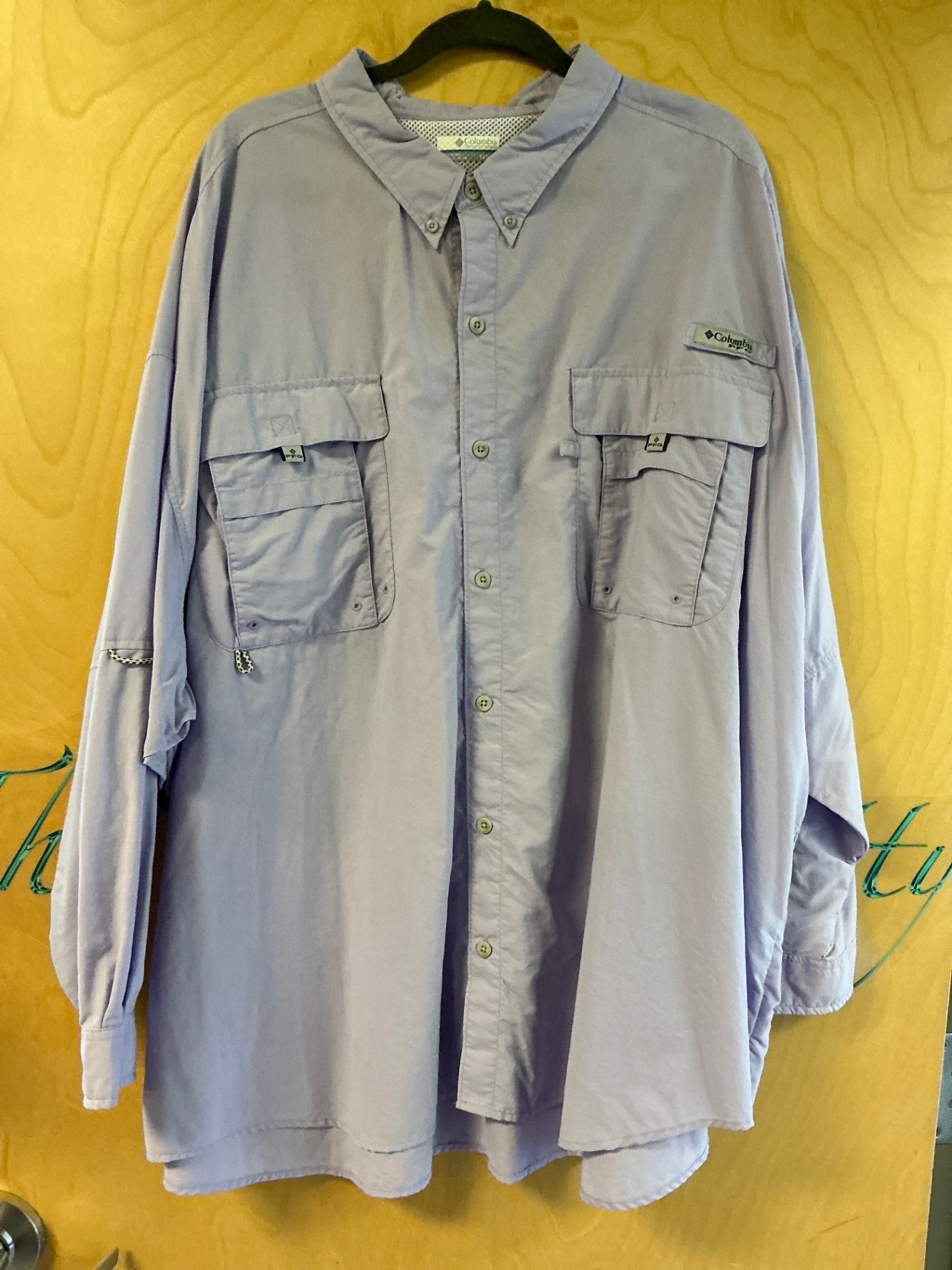 Columbia Long Sleeve Button Up Shirt - Lavender - 5X