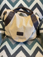 Kinsley Canvas Tote - Beige and Brown -