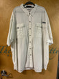 Columbia Short Sleeve Button-Up Shirt - White - 6X