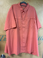 GameGuard Short Sleeve Button-Up Shirt - Peach - 5X NWT