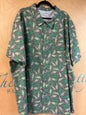 Columbia Short Sleeve Button-Up Shirt - Green, Beige, Black - 5X