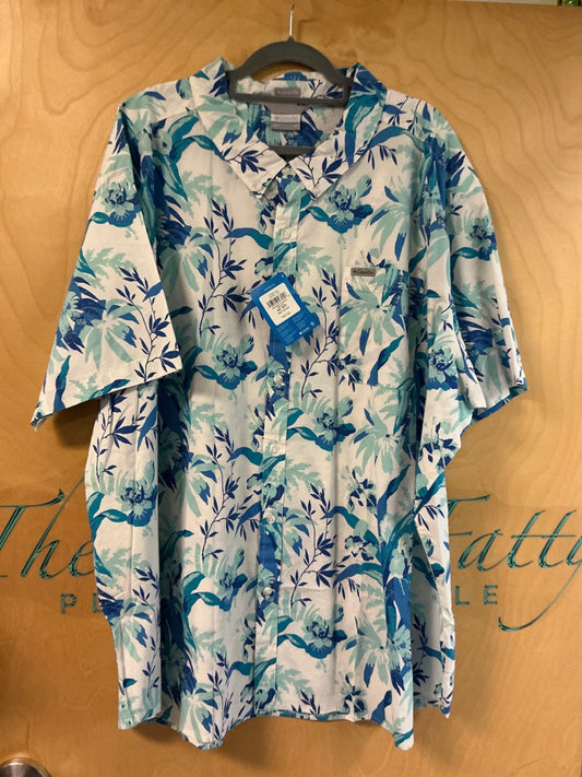 Columbia Shirt - Multicolor (mainly white, blue, and teal) - 5X NWT