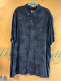 Foundry Short Sleeve Button-Up Shirt - Dark Blue - 3XLT
