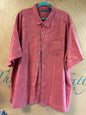 Cubavera Short Sleeve Button-Up Shirt - Salmon - 3XLT