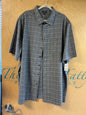 George Short Sleeve Button-Up Shirt - Gray - 3XLT NWT