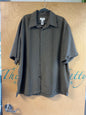 Concepts by Claiborne Short Sleeve Button-Up Shirt - Olive Green - 2XLT