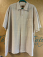 Foundry Short Sleeve Button-Up Shirt - Beige - 3XLT