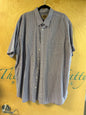 Foundry Short Sleeve Button-Up Shirt - Purple/white check - 3XLT