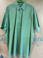 Comfort zone by George Foreman Short Sleeve Button-Up Shirt - Green - 2XLT