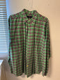 Ralph Lauren Shirt - Green with Pink and White Plaid - XLT