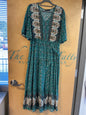PrettyGarden Dress - Teal, White, Brown, Black - XL