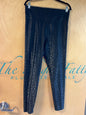 Leggings - Black with animal print pattern - X