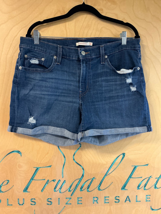 Levis Denim Shorts - Dark Blue - 32 waist