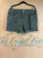 Torrid Shorts - Olive green with black leopard print - 16