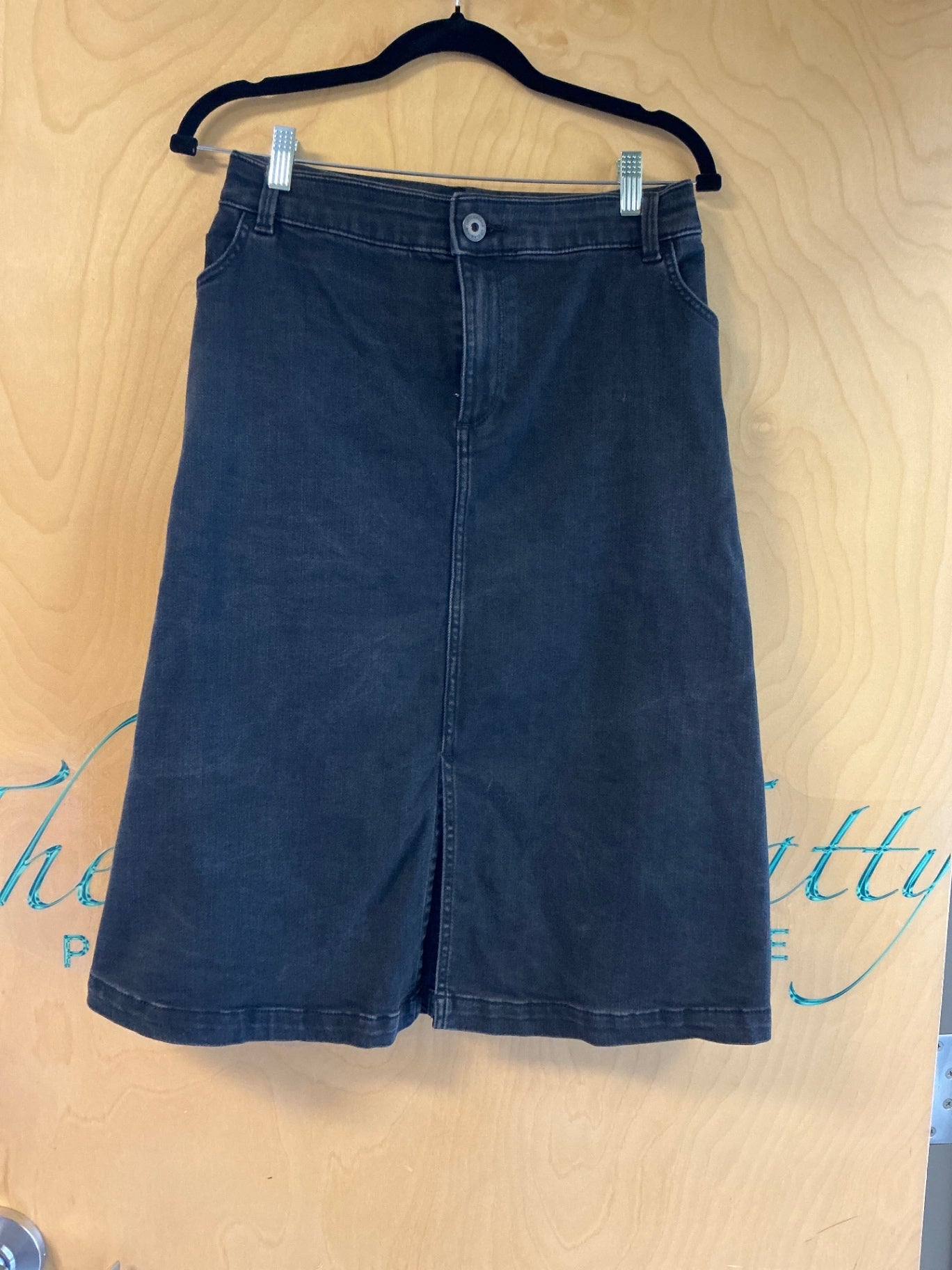 Liz Claiborne Denim Skirt - Black - 20W