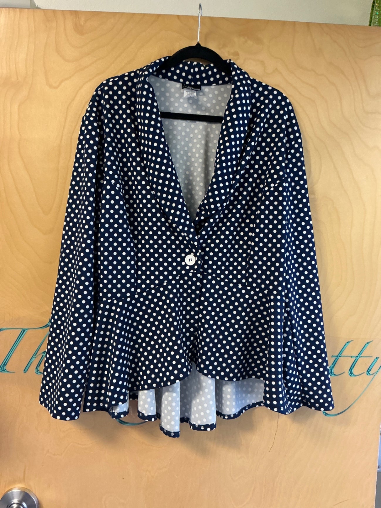 NY Invasion Light Weight Blazer - Navy blue and white - 2X