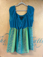 LANE BRYANT Blouse - Blue, Green, Yellow, Brown - 14/16