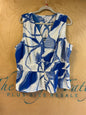 NINE WEST Sleeveless Blouse - Blue and white - XXL