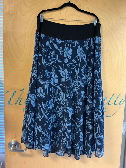 Skirt - Navy blue and light blue - 1X