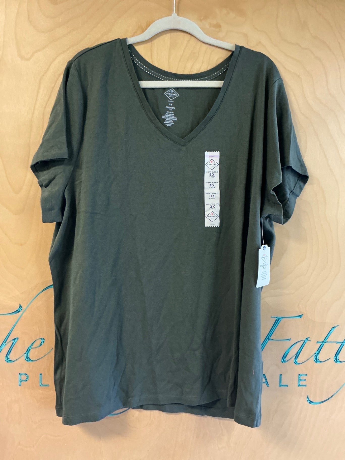 St. John's Bay T-Shirt - Olive Green - 3X