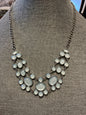Necklace - Silver and Powder Blue -