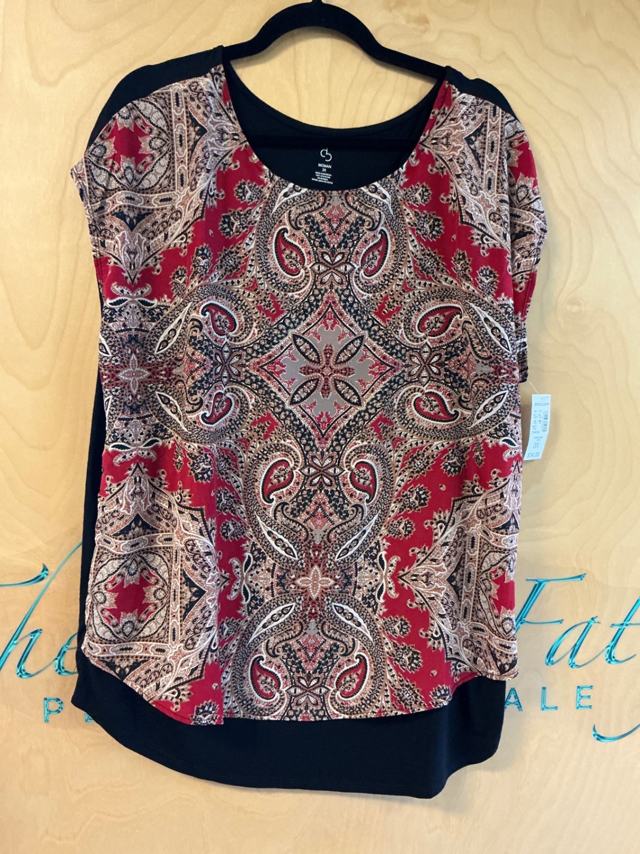 Dressbarn Blouse - Red, Black, Beige - 3X NWT