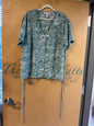 Maggie McNaughton Blouse - Blue and white floral - 2X