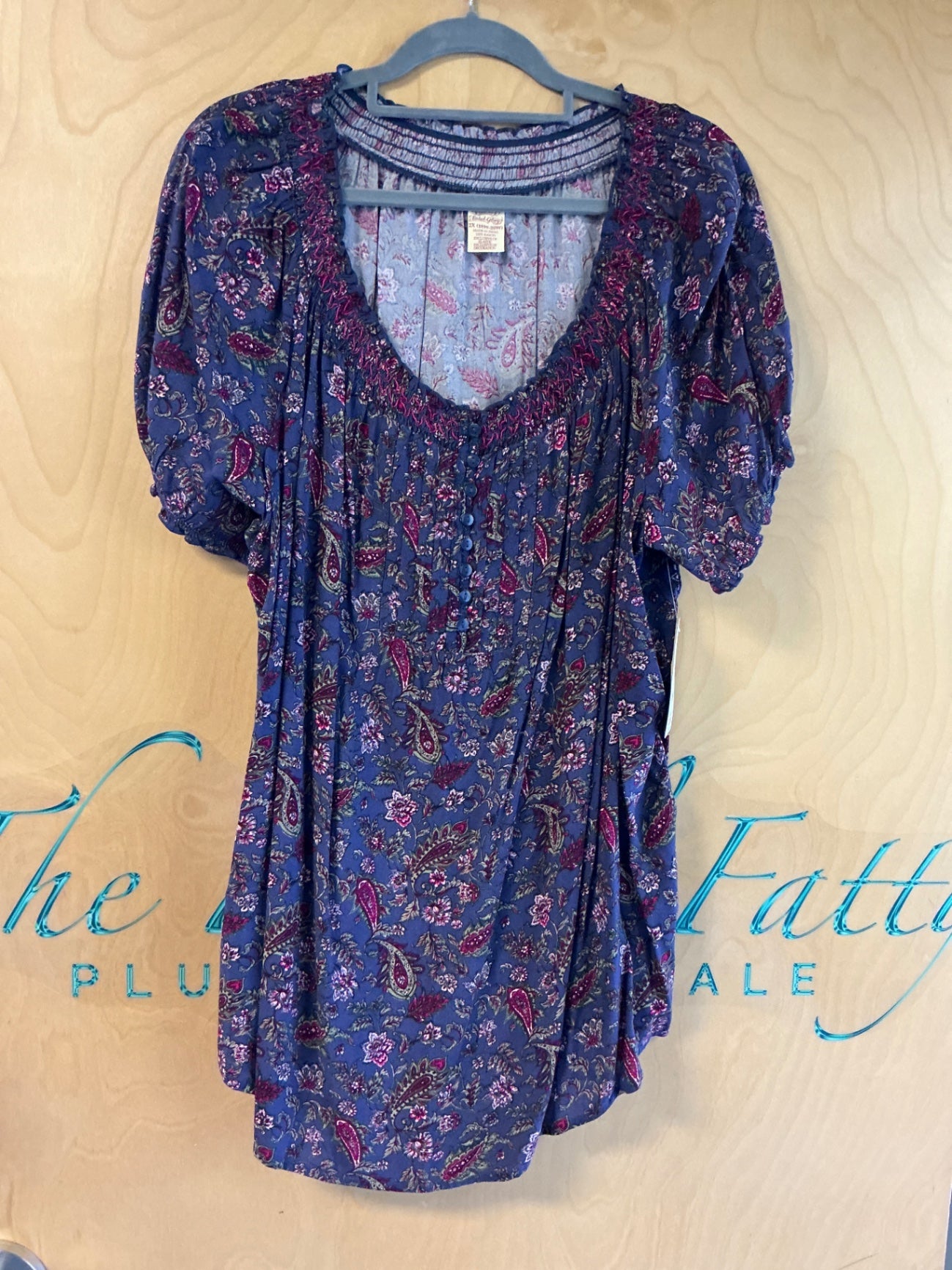 Faded Glory Blouse - Blue - 2X NWT