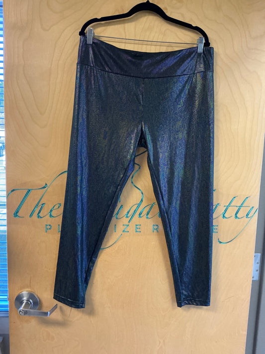 No Boundaries Leggings - Dark Blue with iridescent sheen - XXXL