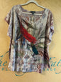 Roz & Ali Blouse - Multicolor (Beige, Red, Blue, Green, and Black) - 3X