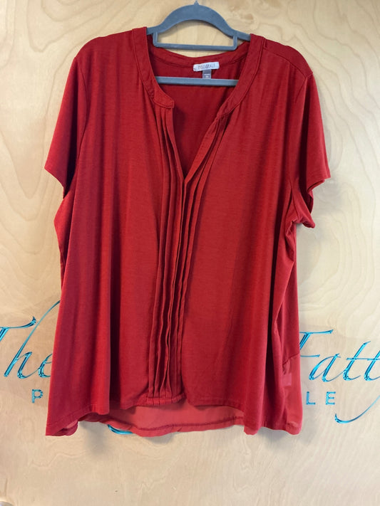 Roz & Ali Blouse - Red - 3X