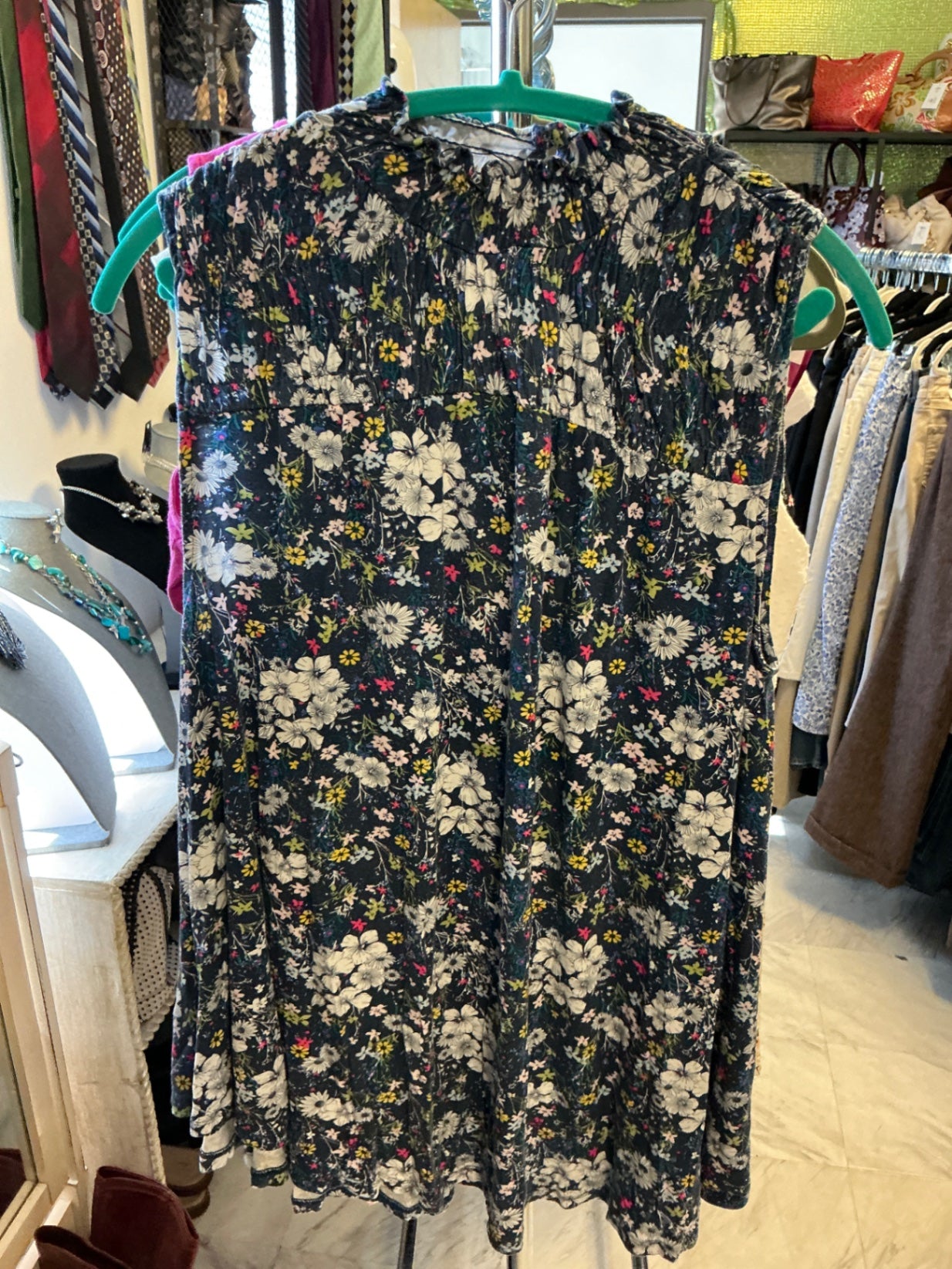 Lane Bryant Sleeveless Blouse - Dark blue with multicolored floral pattern - 18/20