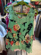 Unique Spectrum Sleeveless Top - Green - 2X