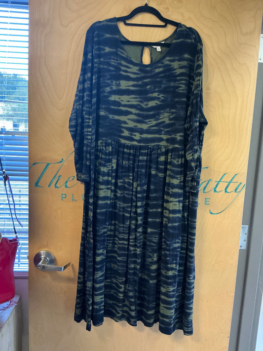 Terra & Sky Dress - Blue and green - 4X