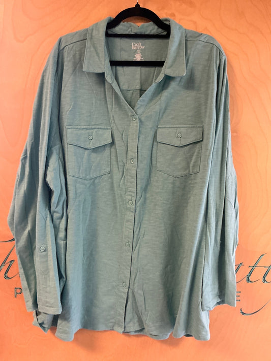 Croft & Barrow Button-Up Shirt - Light Gray - 5X NWOT