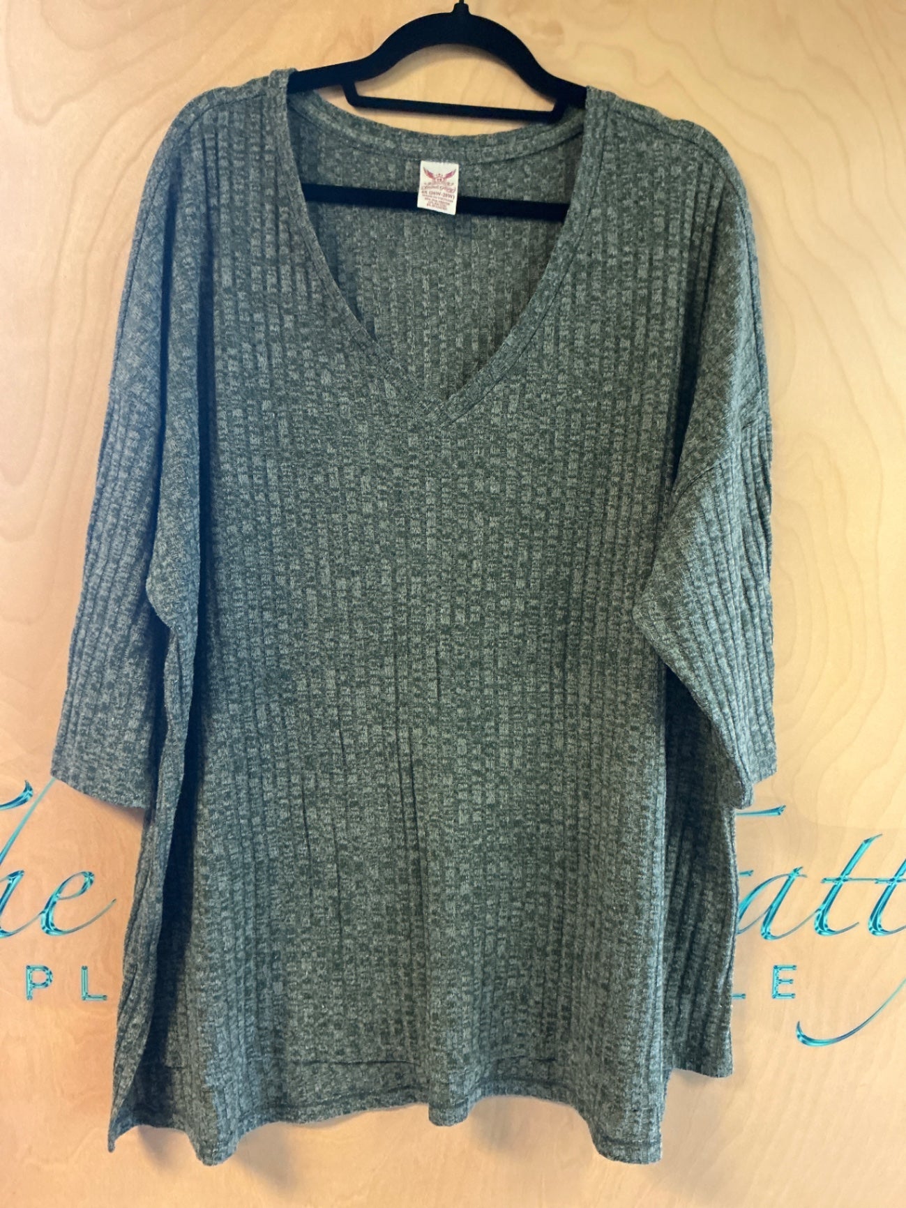 Faded Glory Blouse - Olive - 4X