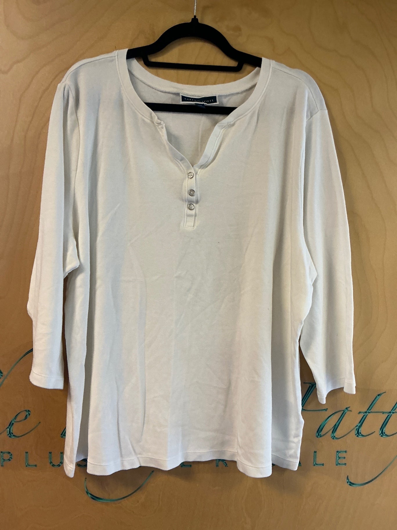 Karen Scott Blouse - White - 3X