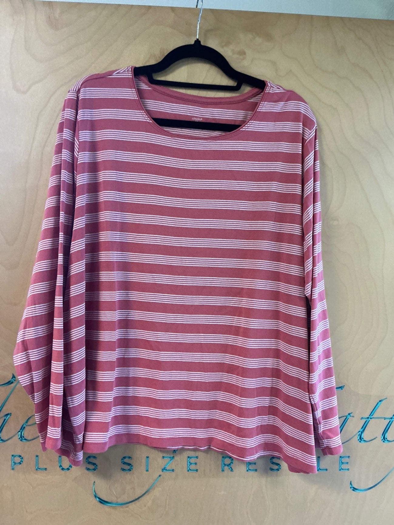 cj banks Long Sleeve T-Shirt - Pink - 3X