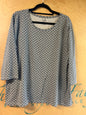 LL Bean Blouse - Black and white - 3X