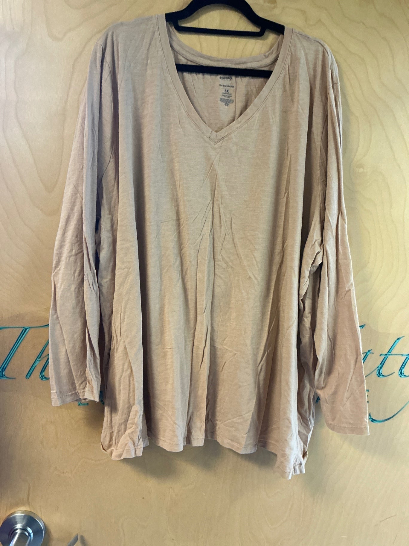 Sonoma Long Sleeve T-Shirt - Beige - 5X