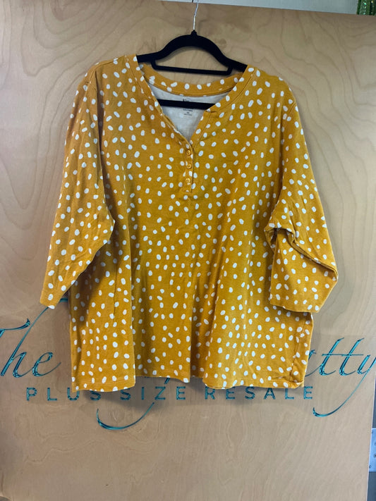 Kim Rogers Blouse - Yellow - 3X