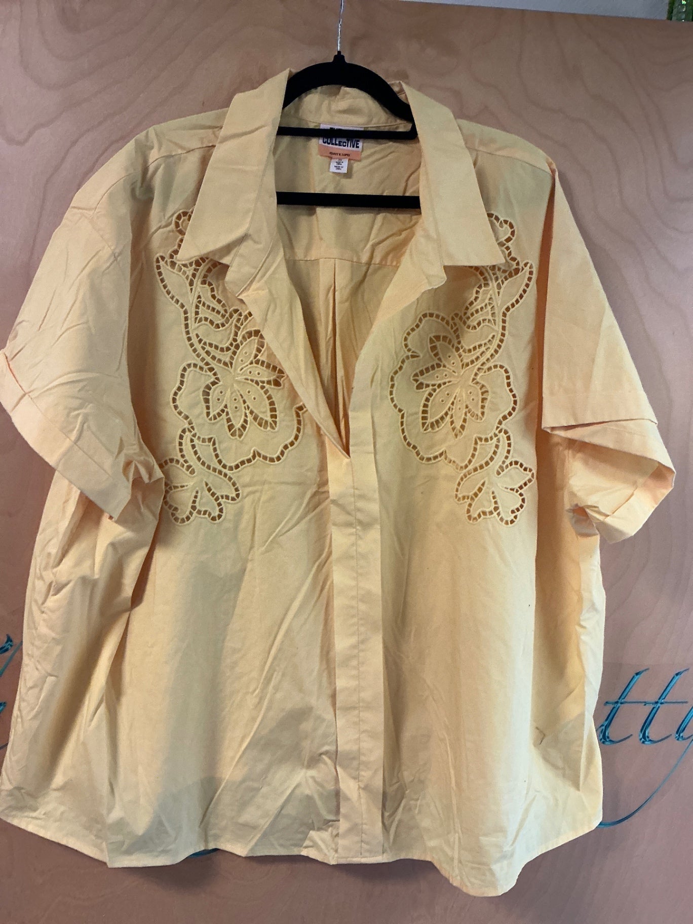Future Collective w/ Jenny K. Lopez Blouse - Yellow - 3X