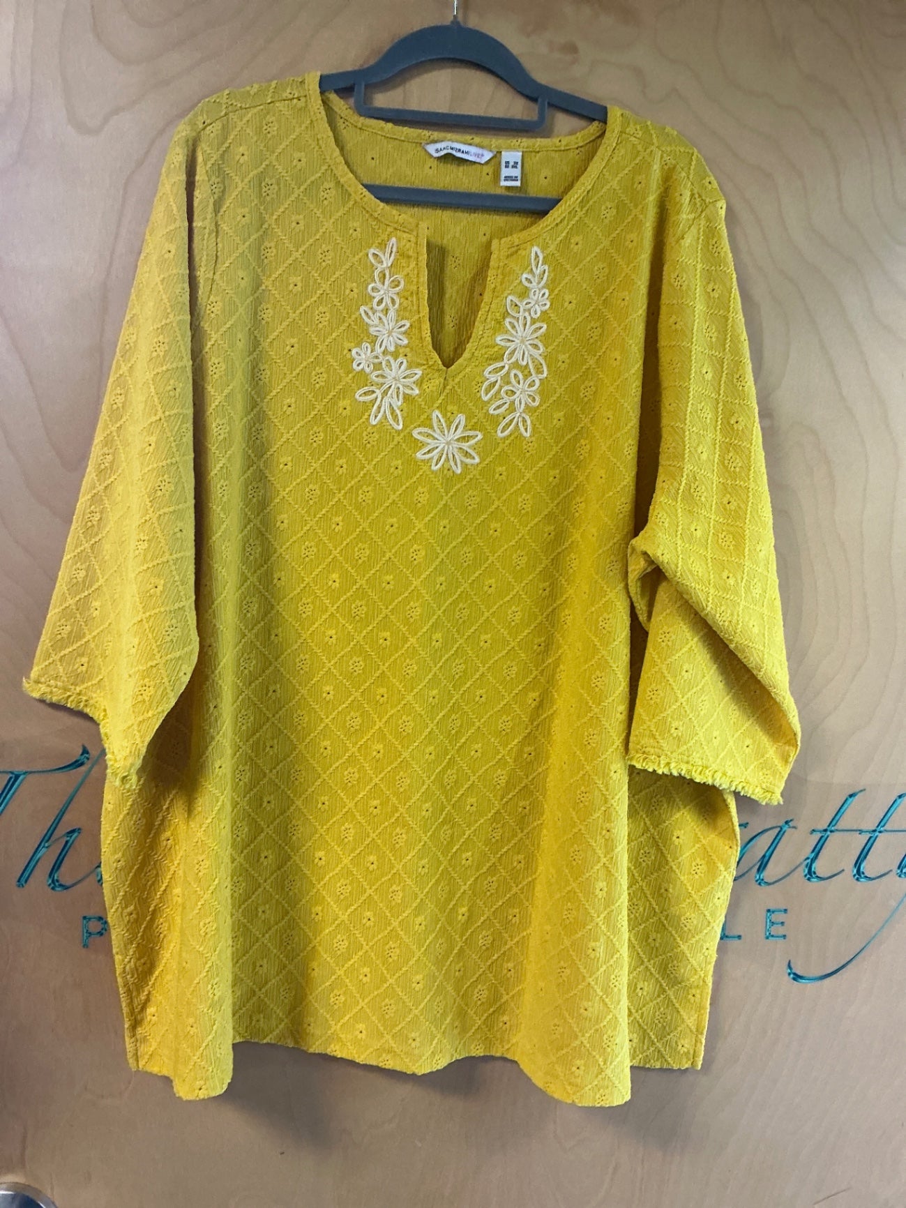 Isaac Mizrahi Live! Blouse - Yellow - 3X