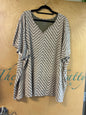 Catherine’s Blouse - Beige and white - 4X