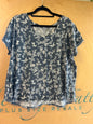 LOFT Blouse - Blue and White - 20/22