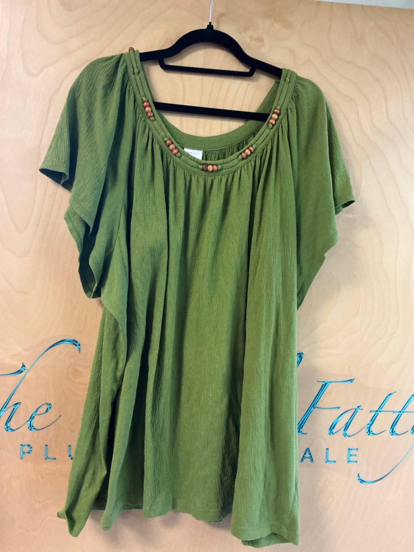 Just My Size Blouse - Green - 4X