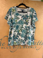Karen Scott Blouse - Multicolor (blue, green, white) - 3X