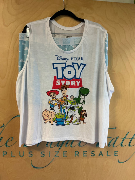Disney Pixar Pajama Short/Tank Set - White - 3X