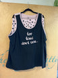 Secret Treasures Pajama Tank/Shorts Set - Black - 3X